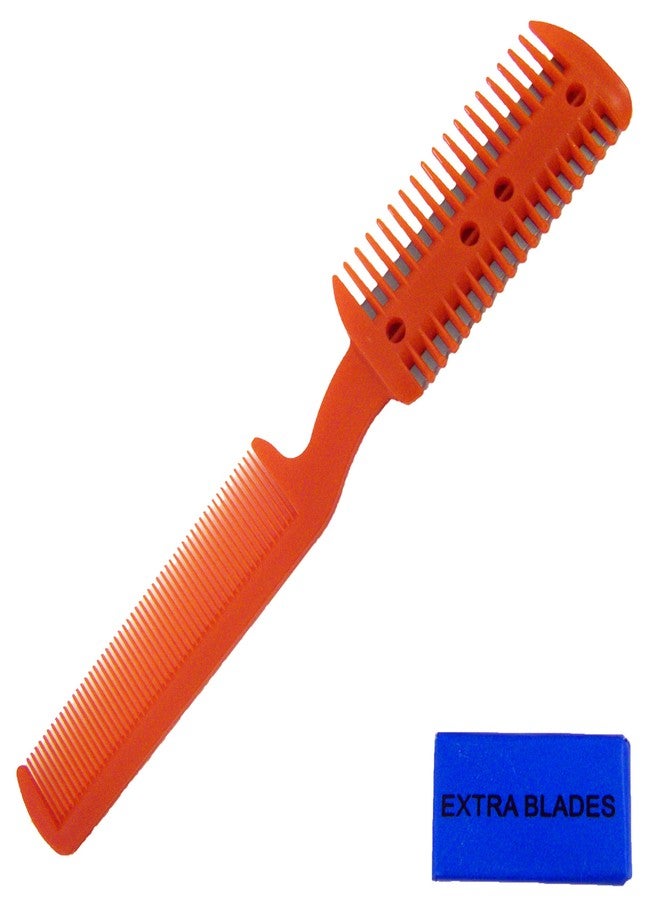 Universal Tool (4 Pack) Unisex Razor Comb Home Hair Cut Scissor with 6 Bonus Replacement Razors - Image 3