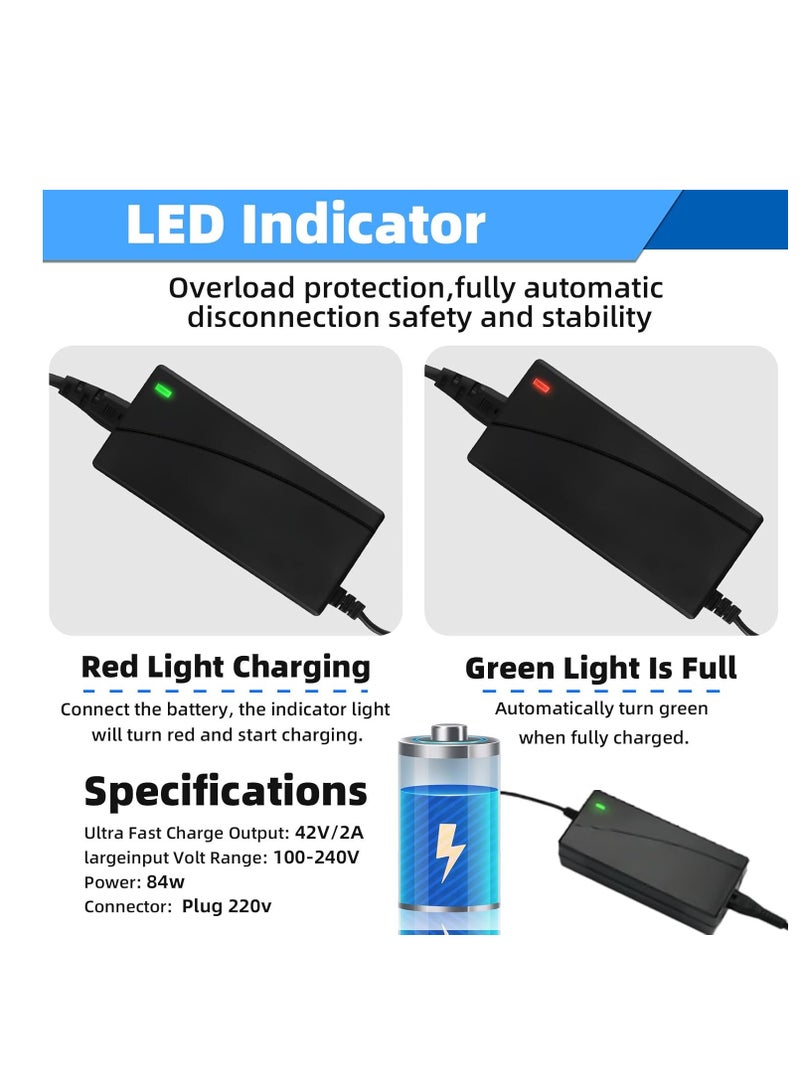 Power Supply Adapter Charger 42V\2A Replacement for HK-42-2000 Scooter Hoverboard  - Image 5