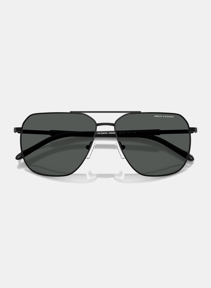 Armani Exchange Men Full Rim Pilot Sunglasses 0AX2057S 59 - Image 5