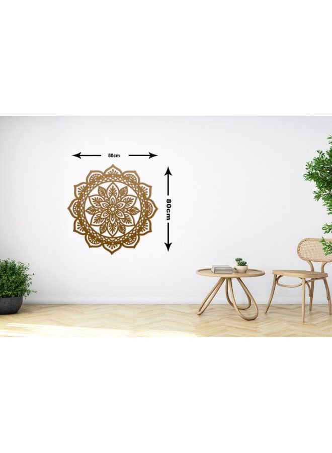 هوم جاليري لوحة فنية جدارية خشبية ماندالا ذات حافة صدفية - Image 4