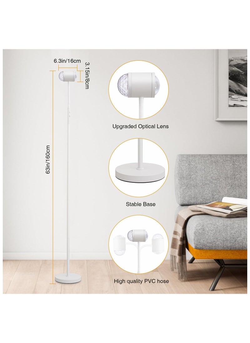 XiuWoo - Modern Floor Lamp, Color Changing Sunset Lamp Projector with Ocean Wave Effect, LED Floor Lamp Double Side Lighting Corner Lamp for Living Room - Image 1