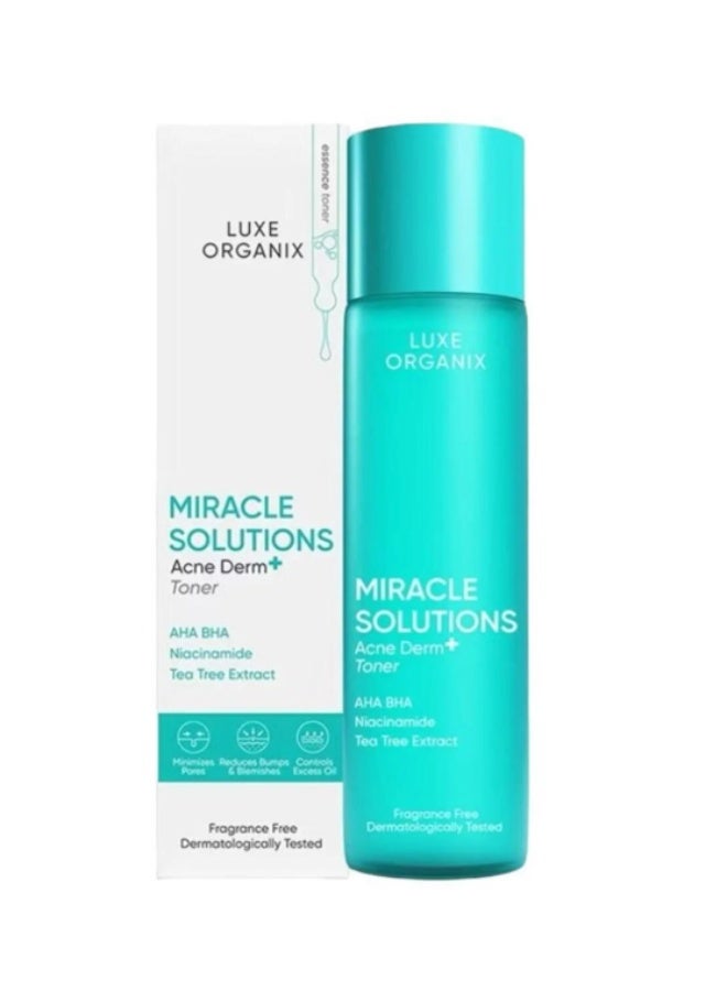 Luxe Organix Miracle Solution Acne Derm Toner | Clarify & Soothe Skin