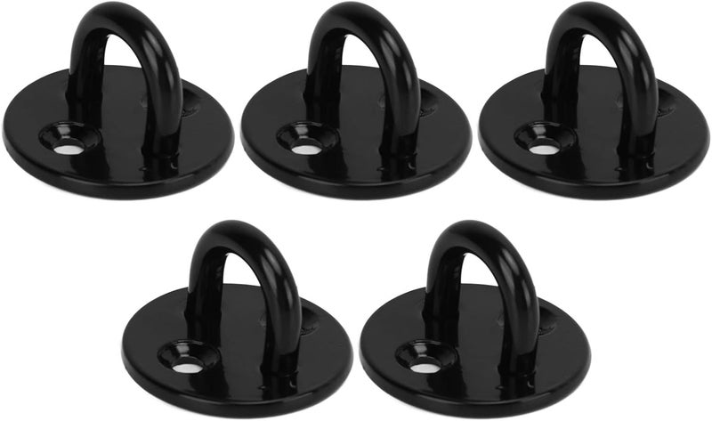 Asixxsix Eye Plate, 304 Stainless Steel Rust Proof Wear Pad Eye Hook, Heavy Duty Plate with Snap Hook for Hanging Lights Ceiling Fans Swings Outdoor Indoor Use (8mm) - Image 2