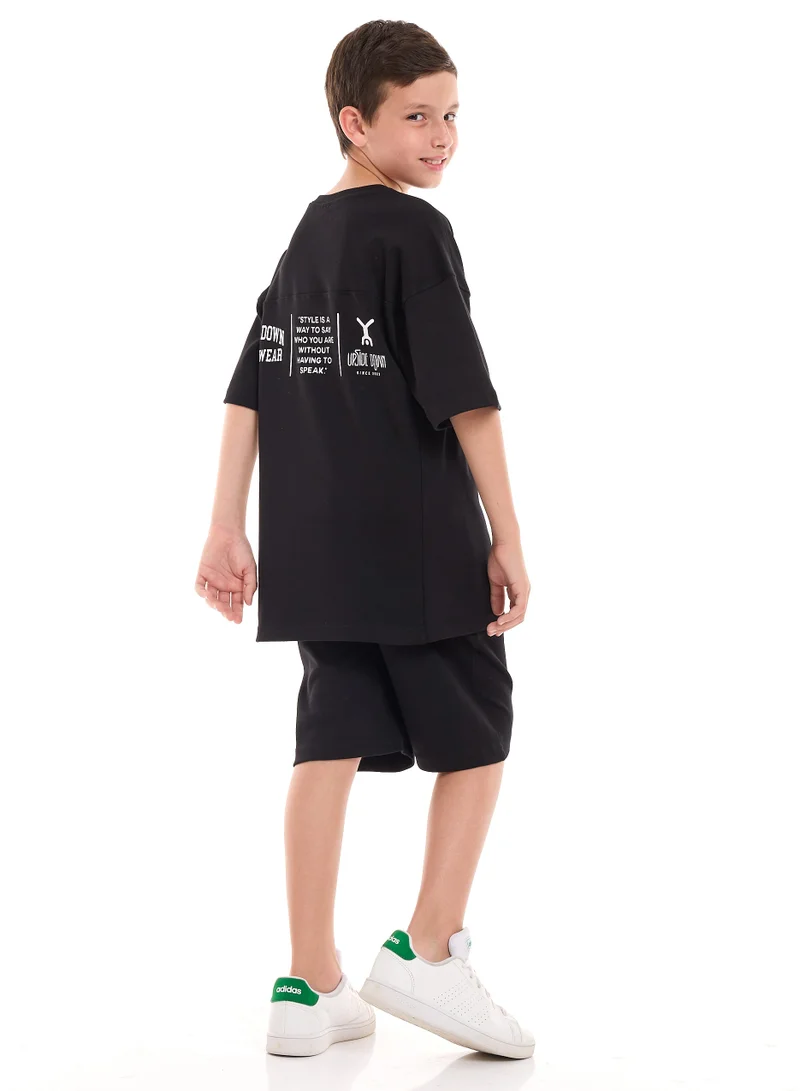 فكتور اند جين Boys 2 Pc Co-Ord Set with Graphic Print