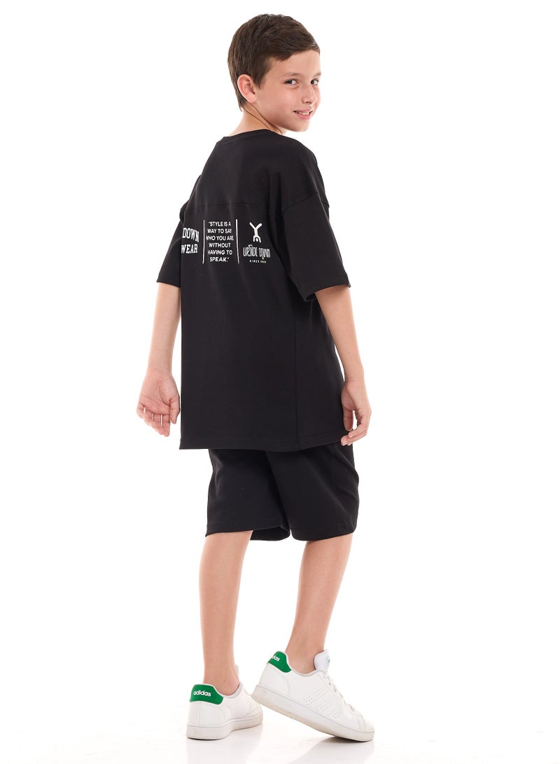 victor and jane Boys 2 Pc Co-Ord Set with Graphic Print - Image 3