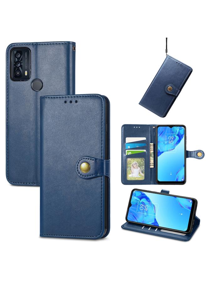 erorex Case For TCL 20B Solid Color Leather Buckle Phone Case - Image 1