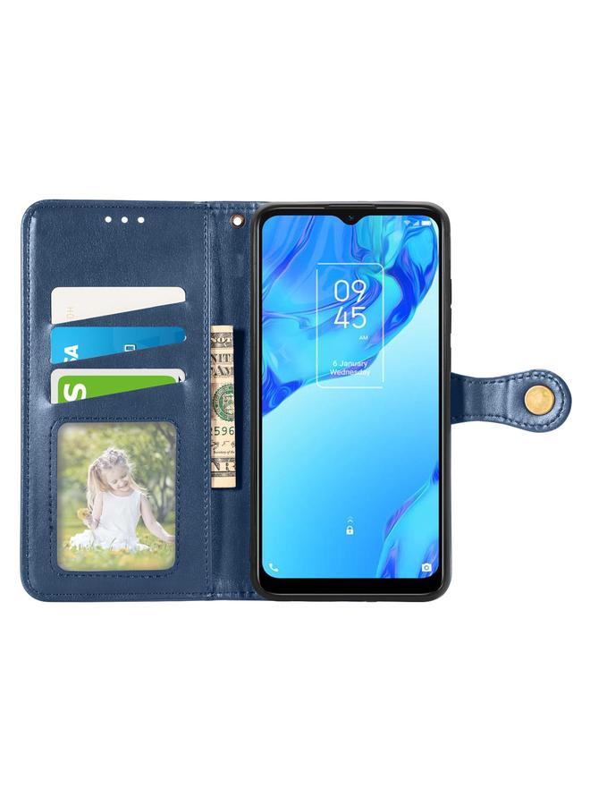 erorex Case For TCL 20B Solid Color Leather Buckle Phone Case - Image 3