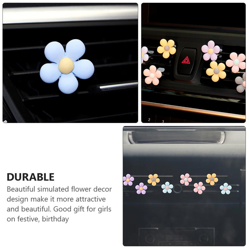 6 Pcs Car Air Outlet Clips Flower Shape Car Vent Clamps Delicate Auto Vent Clips - Image 5