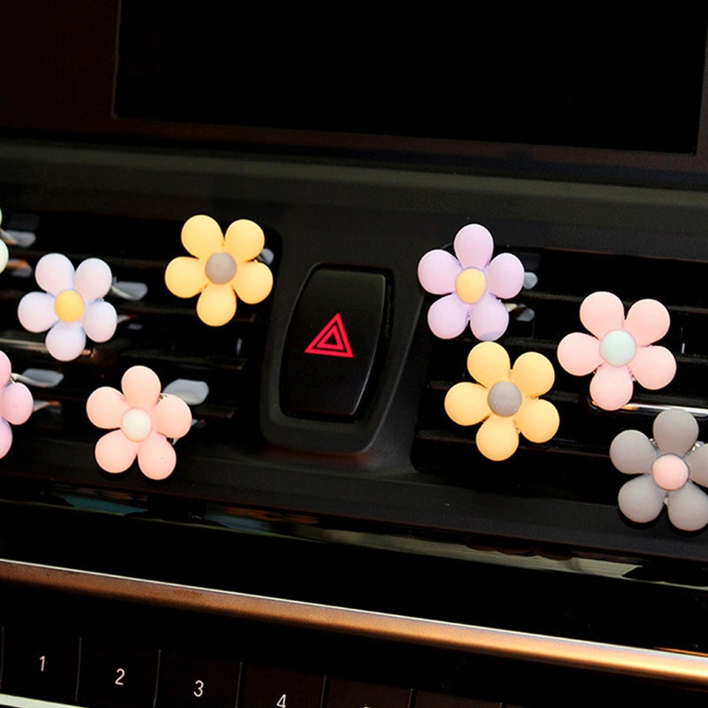 6 Pcs Car Air Outlet Clips Flower Shape Car Vent Clamps Delicate Auto Vent Clips - Image 2
