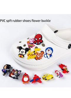 نيبمينينت Crocs Shoes Decoration, Shoe Decoration Charms, Anime Multiple Styles, Mixed PVC Charms for Silicone Wristbands Hole Buckle Party Gift Kids and Teens Girls 100 Pcs  - Image 5