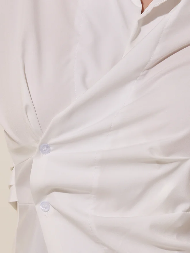 Take Two Take Two Solid Long Sleeve Wrap Top