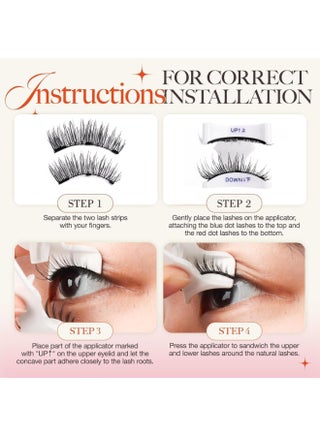 Magnetic Eyelashes with Applicator, Upgrade Soft Magnetic Eyelashes Natural Look without Eyeliner No Glue Needed Reusable Waterproof for All Day Comfort (CT10-3) - view 4