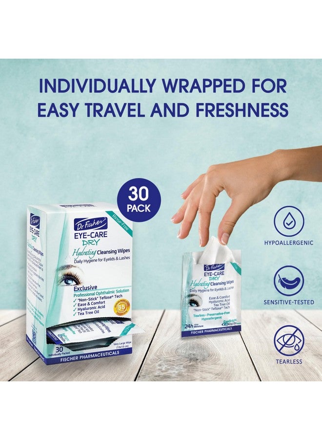 Dr. Fischer Tea Tree Eyelid Wipes for Dry Eyes - Gentle Eye Wipes for Everyday Eye Conditions and Hypoallergenic Makeup Remover (60 Wipes) - Image 3