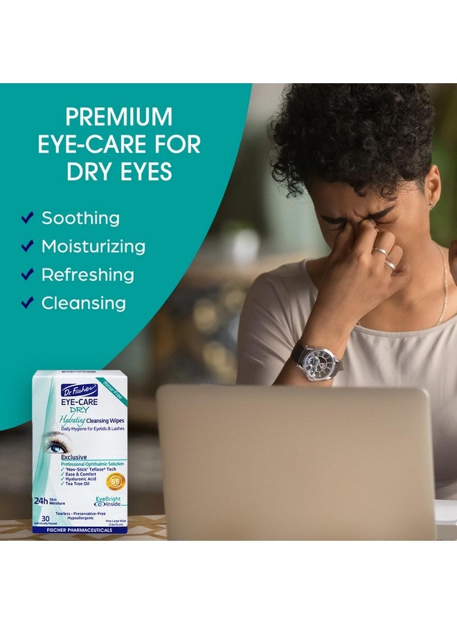 Dr. Fischer Tea Tree Eyelid Wipes for Dry Eyes - Gentle Eye Wipes for Everyday Eye Conditions and Hypoallergenic Makeup Remover (60 Wipes) - Image 2