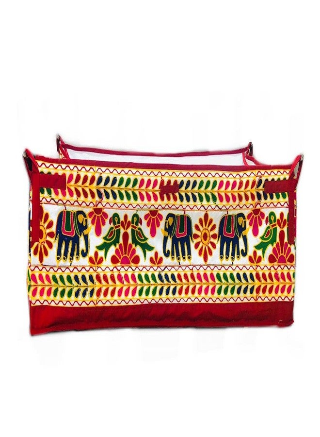 Cuddlecraft Rajwadi Comfortable Soft Cloth New Born/Ghodiyu/Khoyu/Cloth/jhula, Cool Cotton with Mosquito Net and Stainless Steel Pipe - Image 1