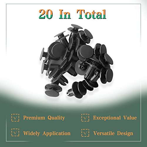 KEVWR 20 قطعة مشبك تثبيت نوع دفع بطانة الفندر، متوافق مع هيونداي كيا 86595-2T500 أكسنت، أزيرا، إيلانtra، إكيوس، جينيسيس، أيونيك، كونا، سانتا في، سوناتا، توكسون، فيلوستر، أوبتيما، سيدونا - Image 3
