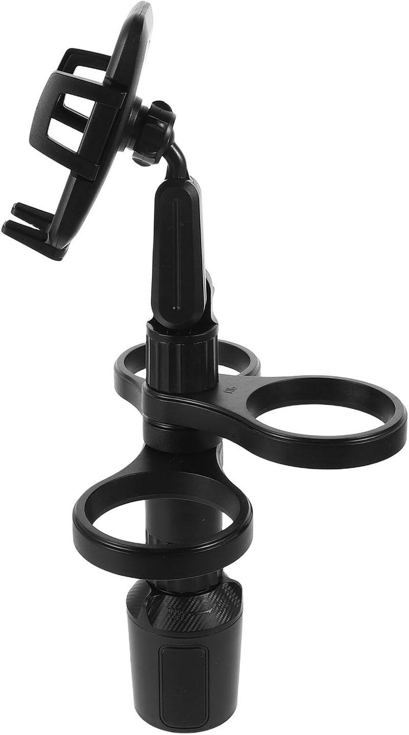 Universal Adjustable Car Cup Holder Expander with Drink Organizer and Phone Stand Compatible for Vehicles and Trucks, Multifunctional Center Console Water Bottle Bracket for Travel - Image 1