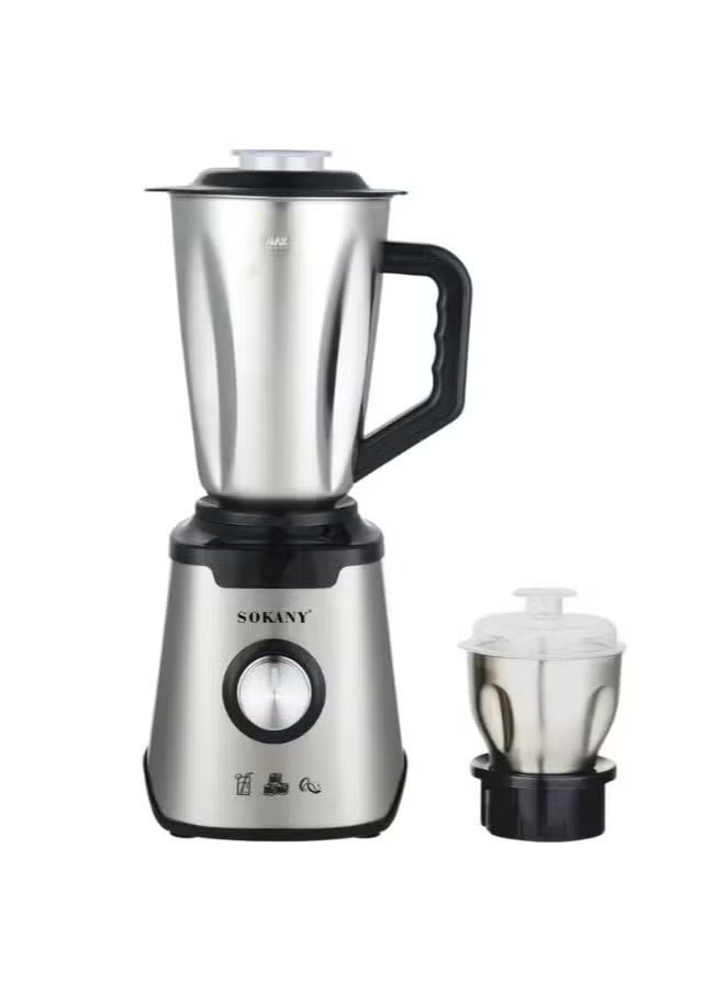 سوكاني خلاط سوكاني SK‑189 2×1 – قوة 1000 وات – سعة 1.5 لتر – ستانلس ستيل – لون فضي وأسود