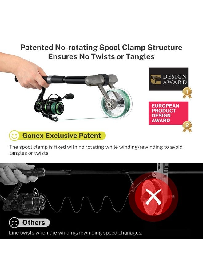 Gonex Fishing Line Spooler With Unwinding Function Installation-Free Fishing Line Winder Spooler For Spinning Reel Cast Reel And Spincast Reel Spool Spooling Station System - Image 3