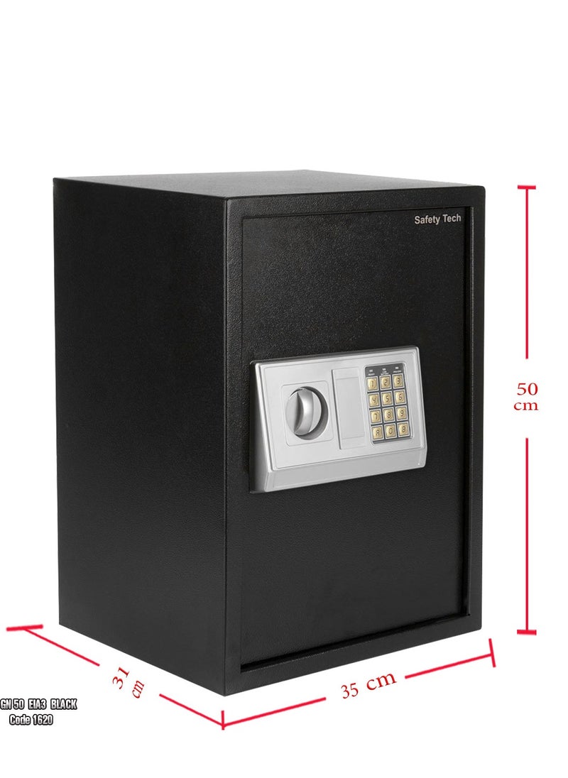 Safety Tech Safety Tech Electronic Safe with Triple Strong Lock and Large Triple Storage Space - Size 50*35*31 cm  - Image 2