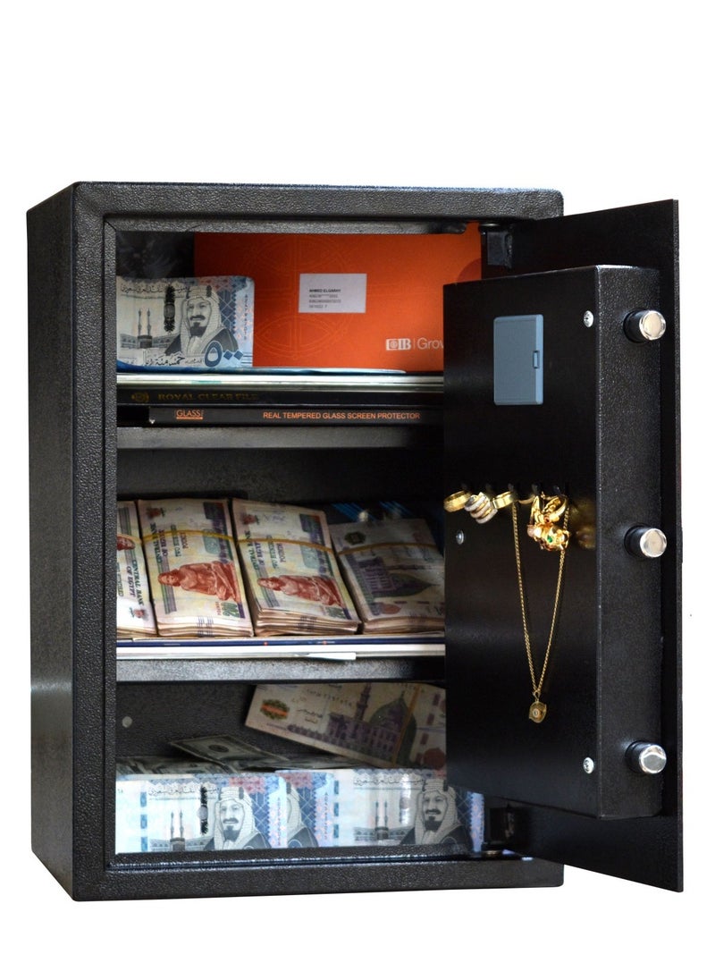 Safety Tech Safety Tech Electronic Safe with Triple Strong Lock and Large Triple Storage Space - Size 50*35*31 cm  - Image 3