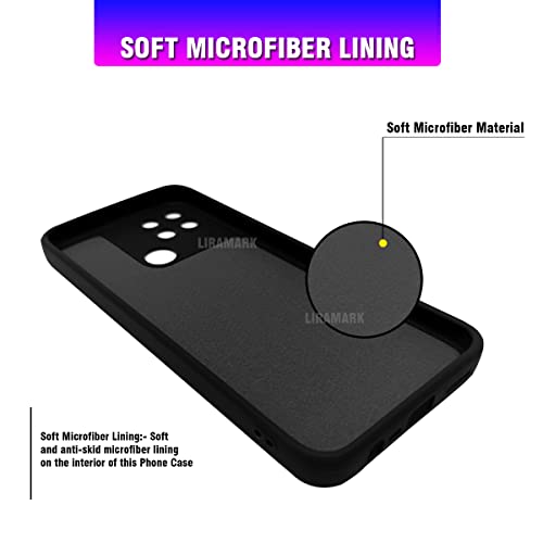 LIRAMARK Silicone Soft Back Cover Case for Realme Narzo 50A (Black) - Image 4