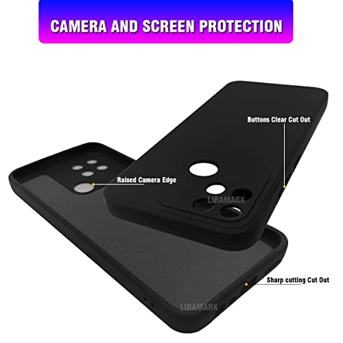 LIRAMARK Silicone Soft Back Cover Case for Realme Narzo 50A (Black) - Image 5