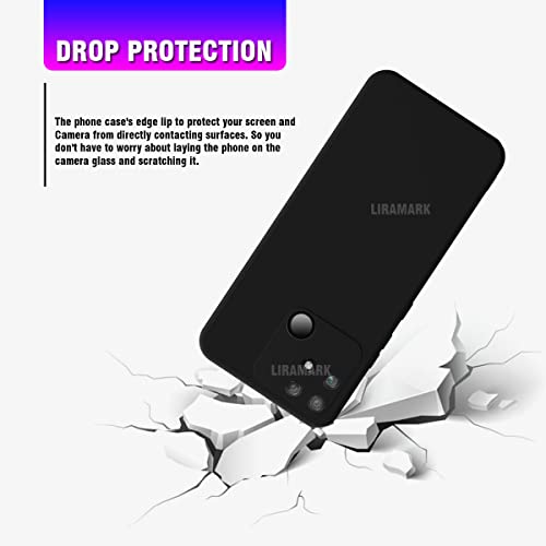 LIRAMARK Silicone Soft Back Cover Case for Realme Narzo 50A (Black) - Image 3