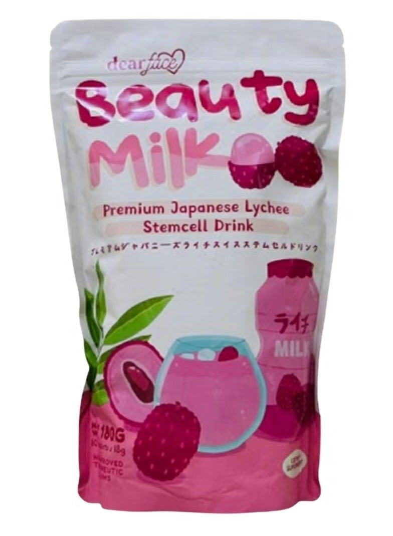 دير فيس حليب بيوتي مشروب الخلايا الجذعية الياباني الفاخر من الليتشي السويسري