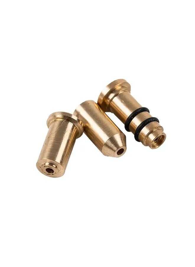 3pcs Brass Butane Inflation Adapter Lighter Refill Nozzle Industrial Hose Connector - Image 1
