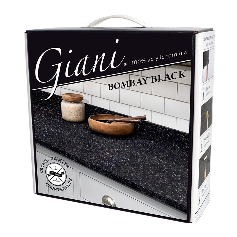 Giani Granite Countertop Paint Kit 2.0-100% Acrylic (Bombay Black) - Image 5