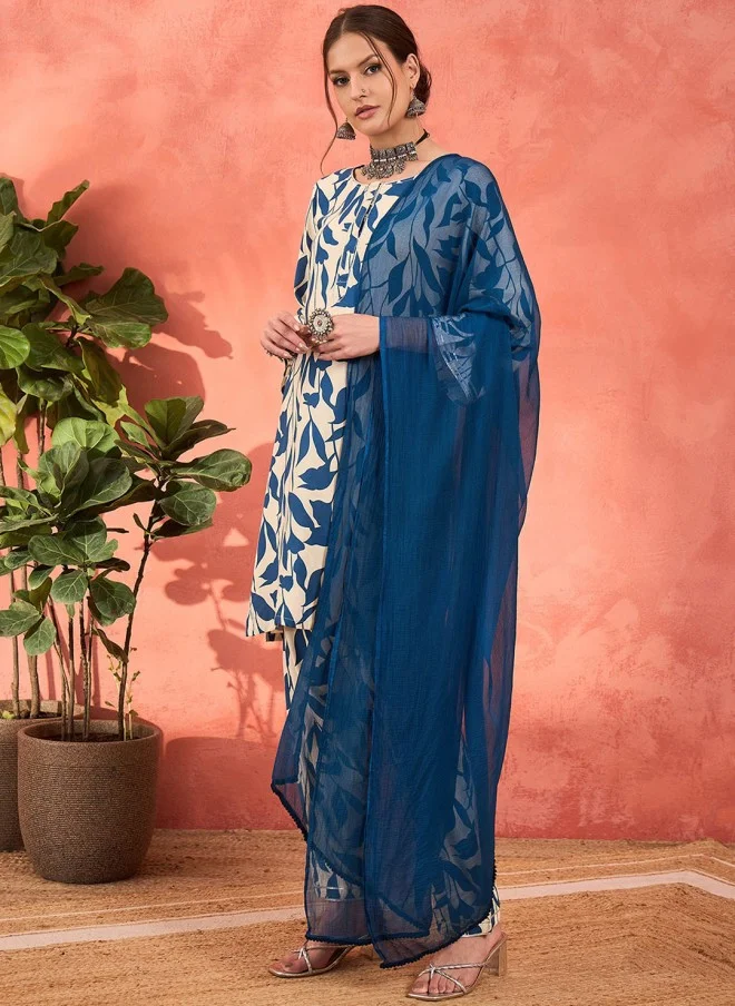 SASSAFRAS Floral Printed Kurta Set for Women
