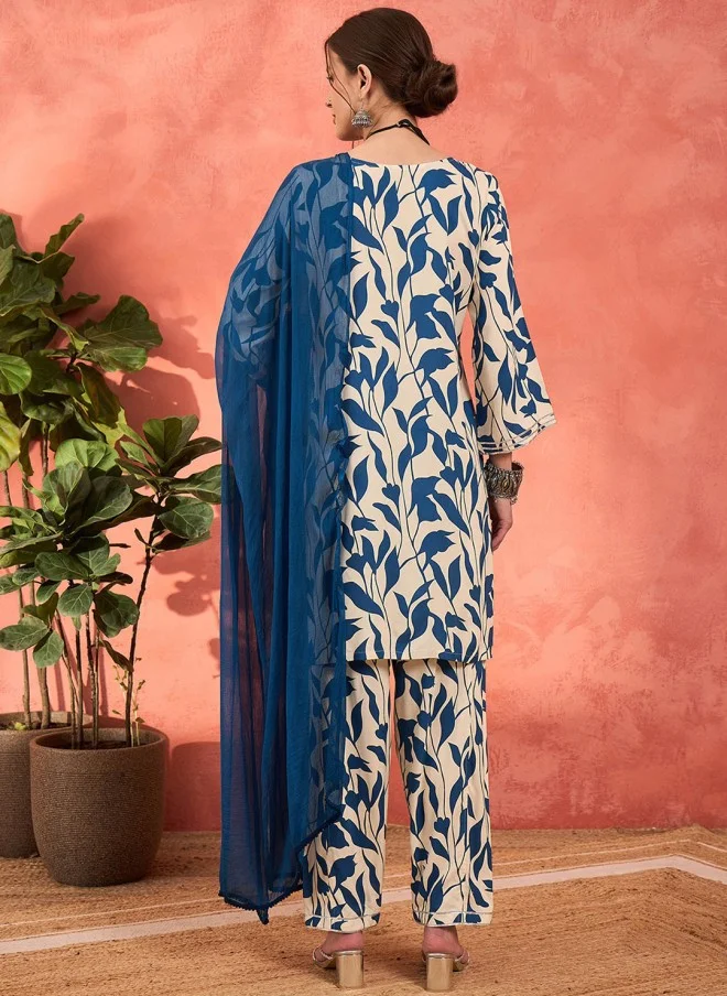SASSAFRAS Floral Printed Kurta Set for Women