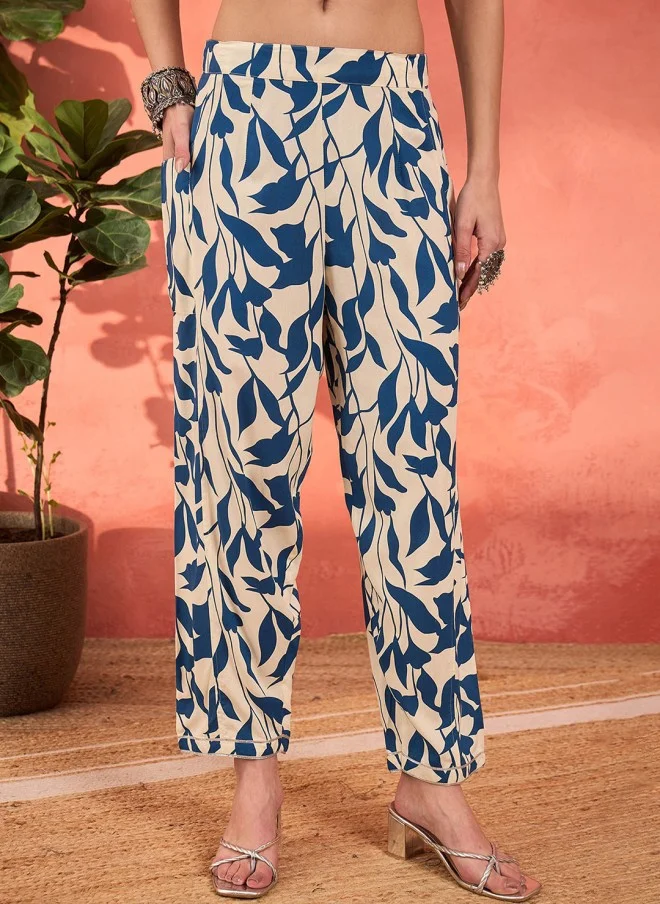 SASSAFRAS Floral Printed Kurta Set for Women