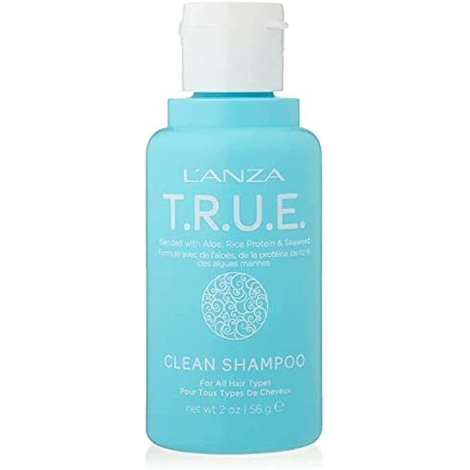L'anza T.R.U.E. CLEAN SUSTAINABLE SHAMPOO - RICH WITH ALOE VERA AND RICE PROTEIN, COLOR SAFE DAILY HAIR CARE, FRAGRANCE-FREE, FOR FRESH CLEAN HAIR (2 FL OZ) - Image 2