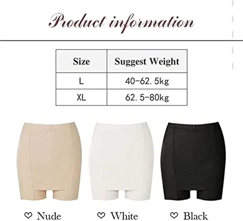 klarako Double-Layer Front Crotch Ice Silk Safety Shorts, Seamless Anti-Slip Slip Shorts for Under Dresses Women Plus Size - Image 4