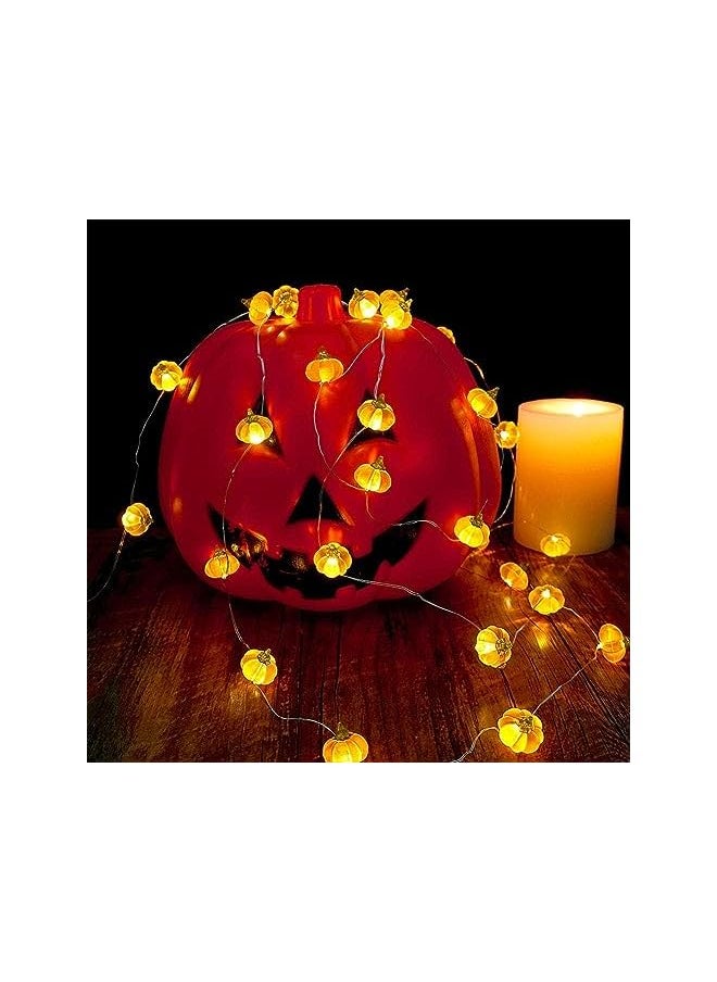 The Bros 3 Meter 30 LED Thanksgiving Pumpkin Lights,Pumpkin Lights with 2 Modes,Battery Operated Halloween Lights,Waterproof Pumpkin String Light for Indoor Outdoor Halloween Thanksgiving Decor-A  - Image 5