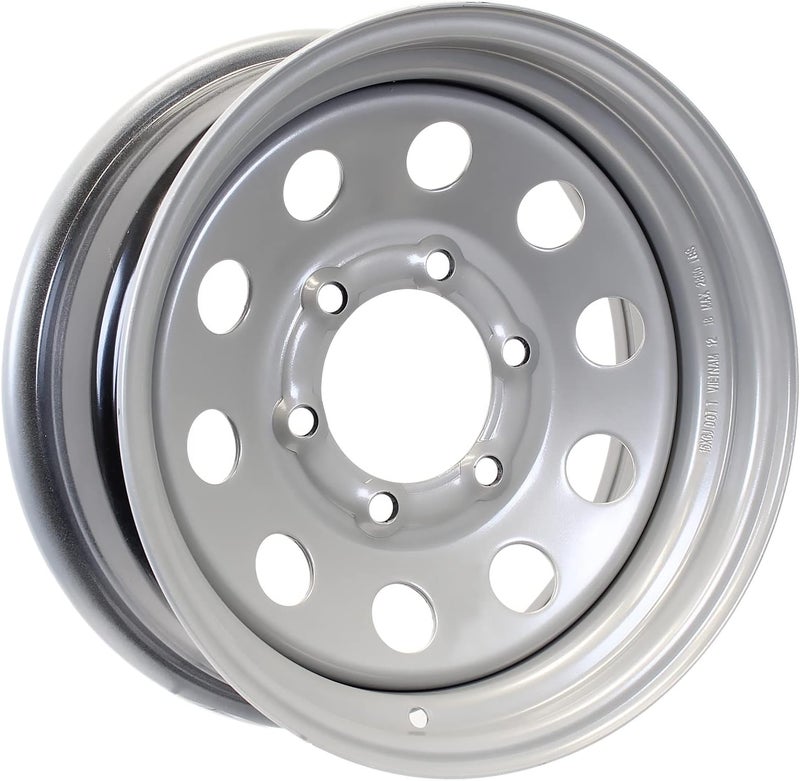 eCustomRim 2-Pack Trailer Rim Wheel 15X6 15 6 Lug On 5.5 Center Silver Modular - Image 3