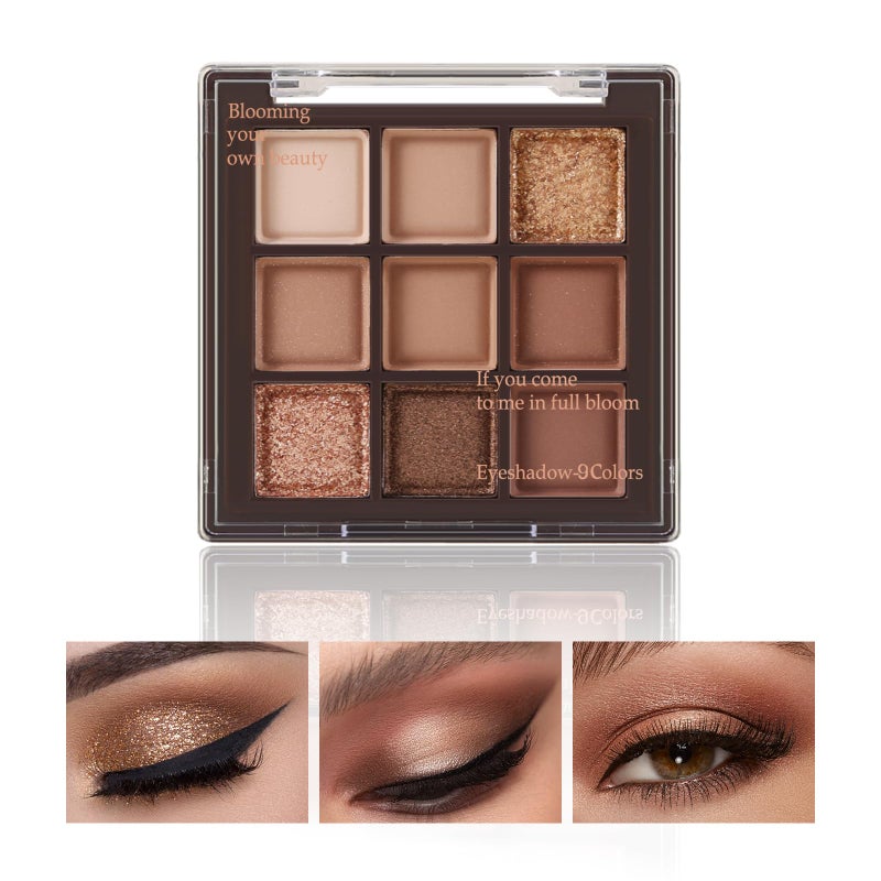 Boobeen Nude Eyeshadow Palette - Matte and Shimmer Makeup, Highly Pigmented Creamy Eye Shadow Powder, Create a Neutral Eye Look, Long Wearing - Image 1