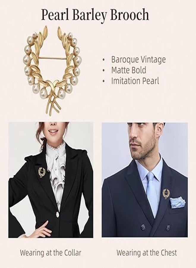 Preptep 4 Pcs Brooches and Pins for Women Crystal Pearl Brooches Vintage Heart Brooches Elegant Rhinestone Flower Brooch Pins for Women Coats Jackets Wedding Bouquet - Image 2