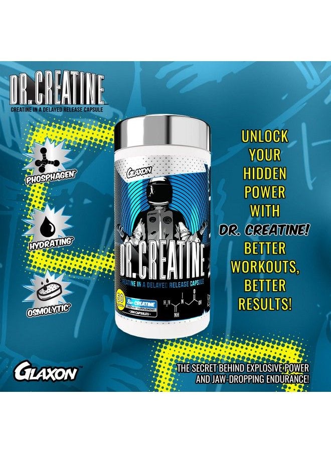 Dr. Creatine Creatine Monohydrate In Delayed Release Capsules Creatine Pills For Enhanced Performance Better Absorption Reduced Stomach Discomfort 200 Capsules 50 Servings