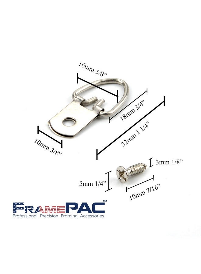 FramePac Dring Single Hole Picture Hangers With Screws [100 Pack] (Aka Picture Hanging Hardware Picture Frame Hanger Picture Hanger Hooks Picture Hooks For Hanging) - Image 3