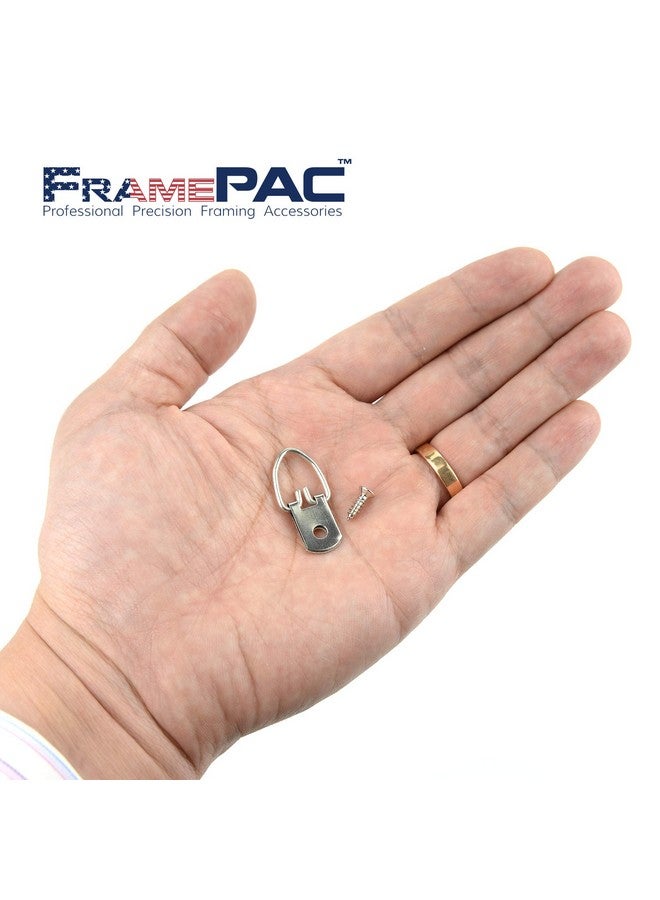 FramePac Dring Single Hole Picture Hangers With Screws [100 Pack] (Aka Picture Hanging Hardware Picture Frame Hanger Picture Hanger Hooks Picture Hooks For Hanging) - Image 2