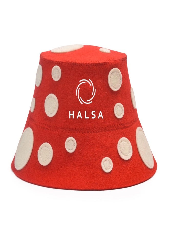 Halsa Sauna Hat, Natural Wool Cap for Men & Women, Mushroom - Eco-Friendly, Insulating, Handmade, Breathable Spa & Banya Headgear, One Size, Stay in Sauna Longer - Image 1