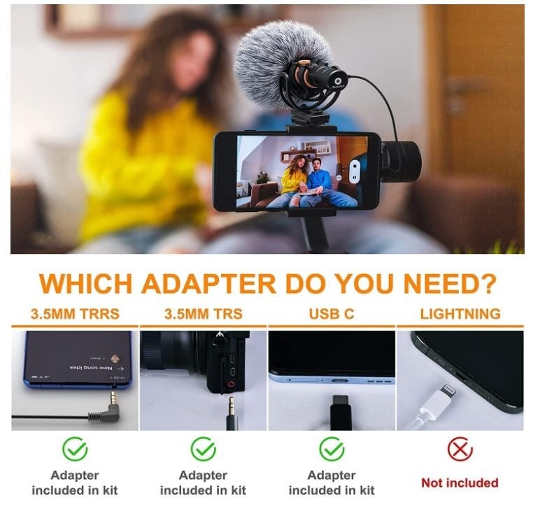كوميكا Comica VM10 Pro — ميكروفون فيديو شامل يتميز بمخرج رقمي من نوع USB-C، ويوفر توافقاً واسعاً مع الأجهزة التي تستخدم منافذ 3.5 مم وUSB. - Image 3