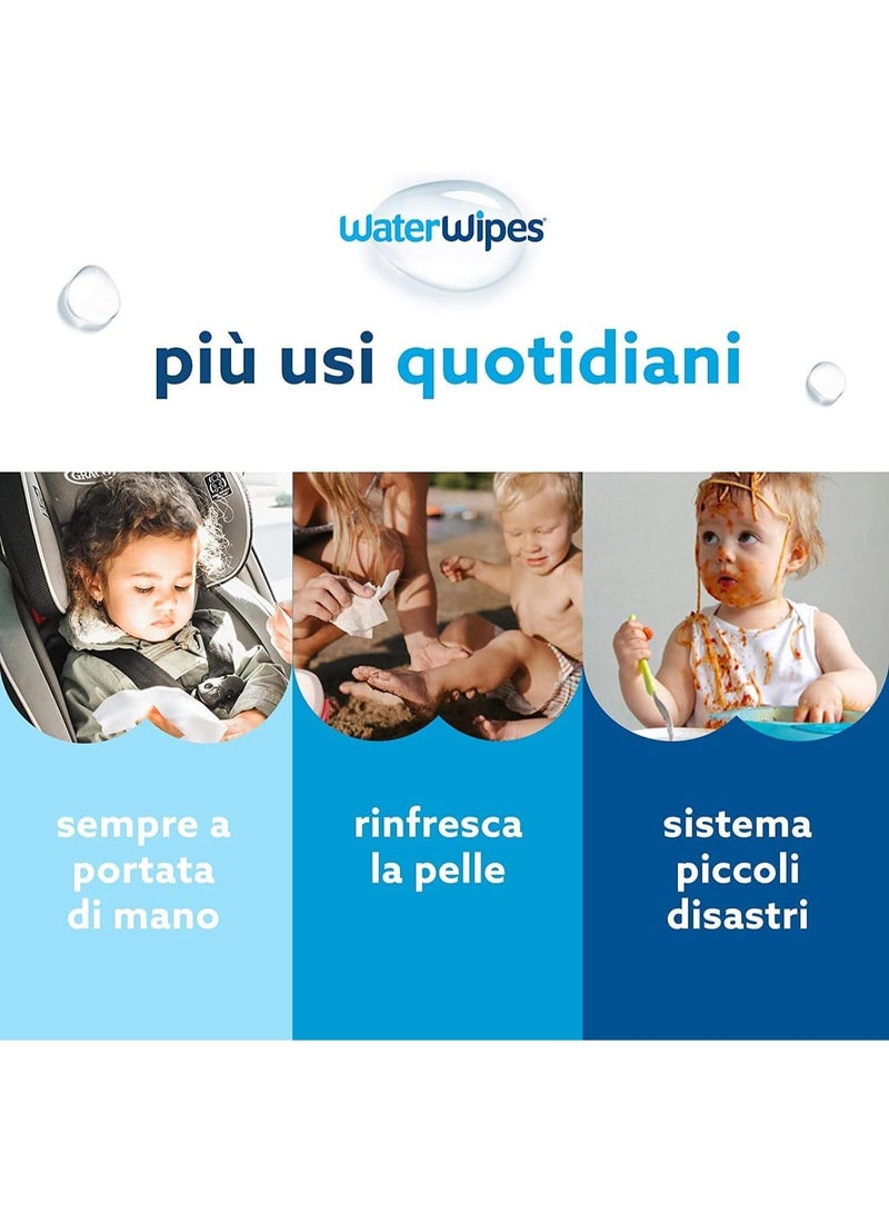 erorex WaterWipes Original Plastic-Free, Unscented Baby Wipes, 99.9% Water Based, for Sensitive Skin, 240 Count (Pack of 4) - Image 5