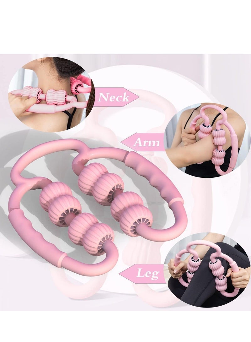 إسكدنيا Cellulite Massager Roller, Manual Muscle Massager Roller Ring Multi-functional Leg Beautifier for Leg, Trigger Point Massage Roller for Legs, Neck, Relieve Muscle Soreness - Image 3