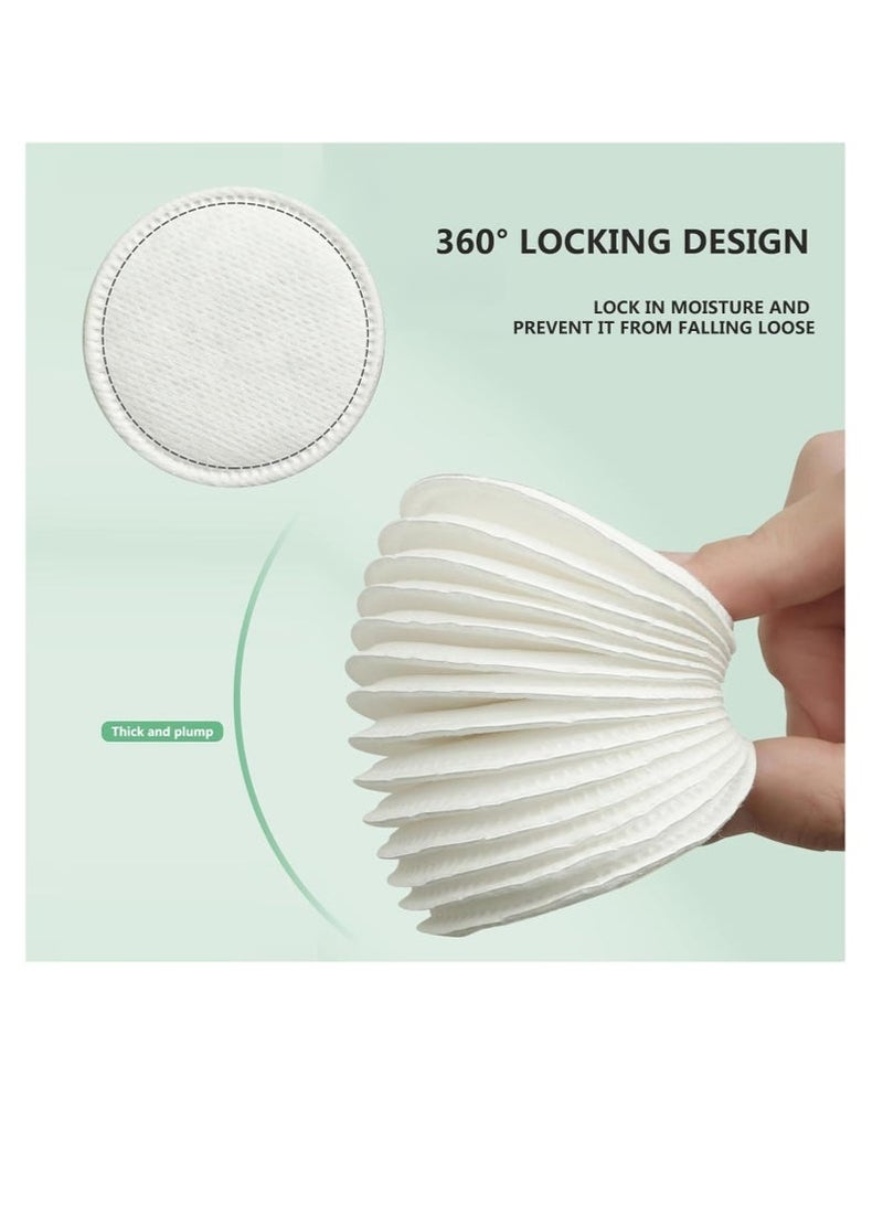 بريميم ٣ عبوات، ٣٠٠ ورقة من القطن الفاخر، لإزالة مكياج الوجه والشفاه والعينين، قطن تجميلي دائري فعال، مضاد للحساسية، خالٍ من الوبر. - Image 3