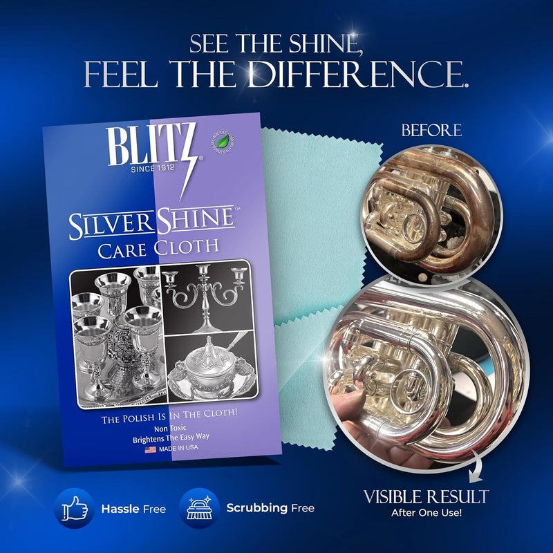 Blitz Silver Care Polishing Cloth - Non-Toxic and Environmentally Safe - Image 2