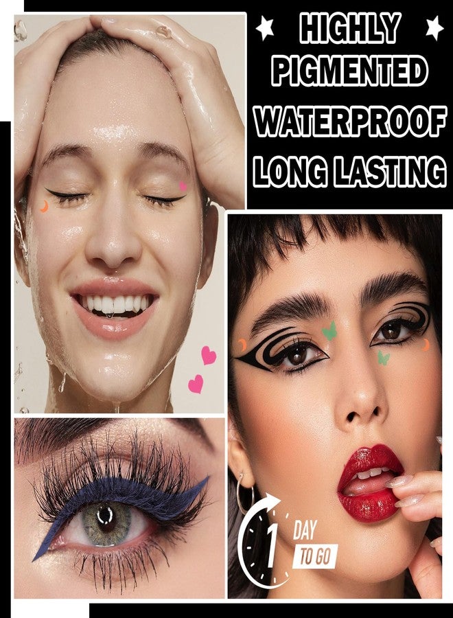 WENJLYJ 4PCS Liquid Eyeliner Stamps Set,Double-side Winged Eyeliner Stencil Pen - Image 4